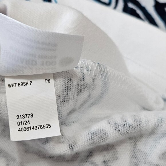 Croft & Barrow 3/4 Sleeve Pullover Cotton Paisley Boatneck Shirt - Picture 7 of 7